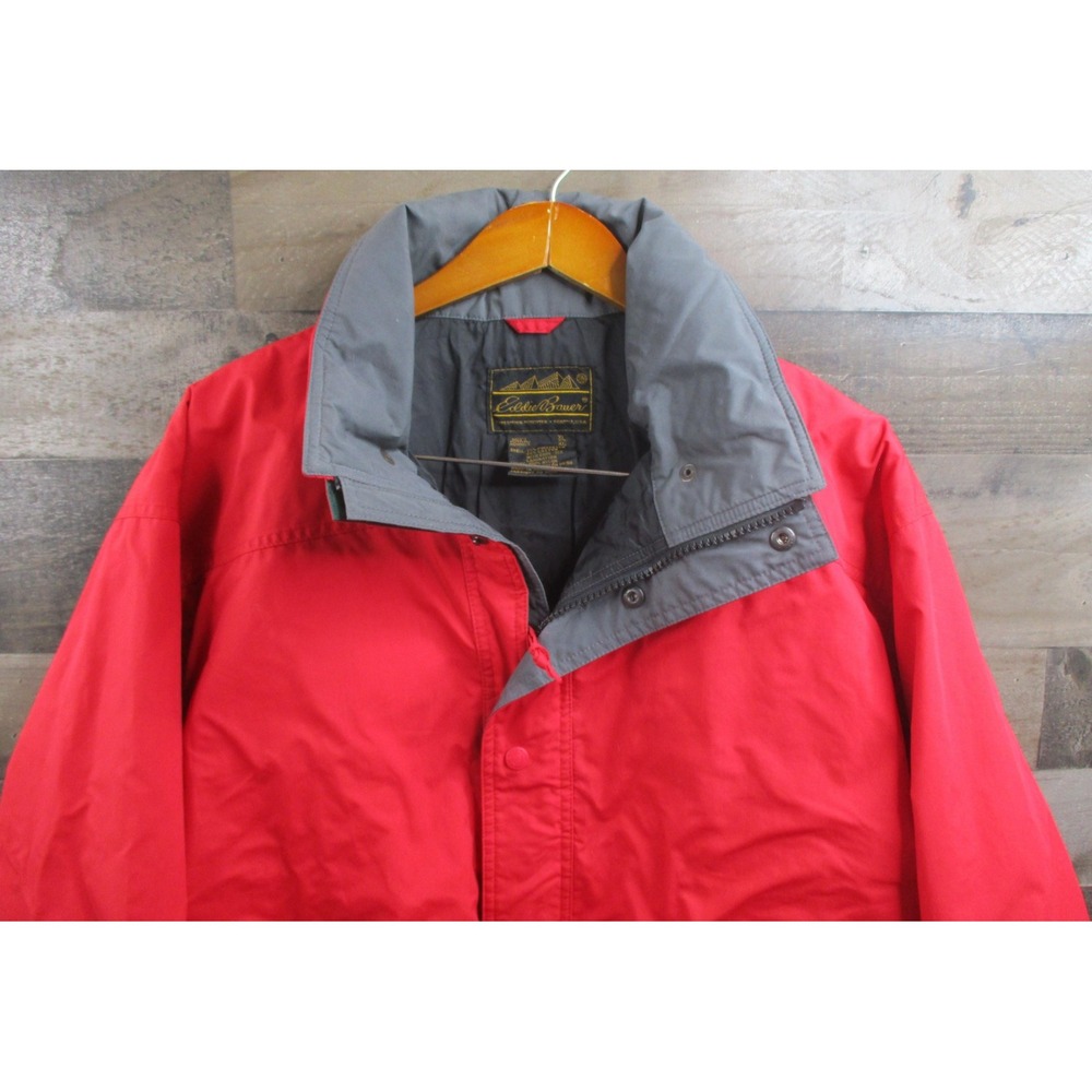Vintage Eddie Bauer Jacket Mens XL Red Gore-Tex Waterproof Mountain Parka 90s